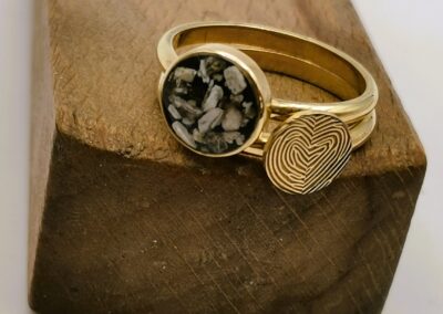 As en vingerafdruk ring